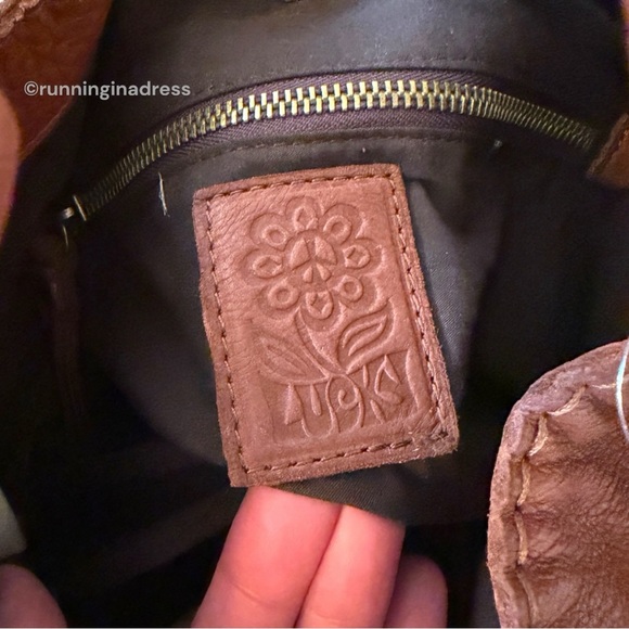 NWT Deadstock Lucky Brand Vintage Y2K Suede Leather Hobo Bag In Brown Rust RARE - Picture 7 of 15